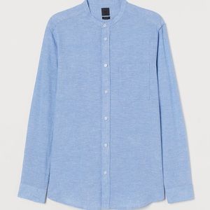 H&M Collarless Grandad shirt